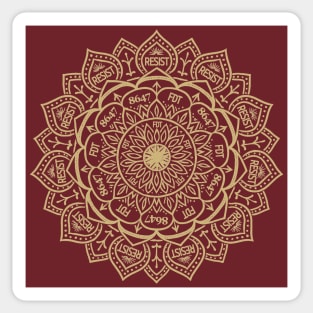 Subtle Anti Trump Fascist FDT Mandala Political 8647 M2726 Sticker